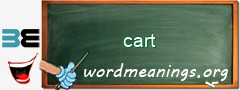 WordMeaning blackboard for cart